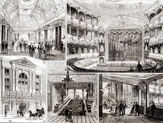 Das Empire Theatre, Leicester Square, London 1884